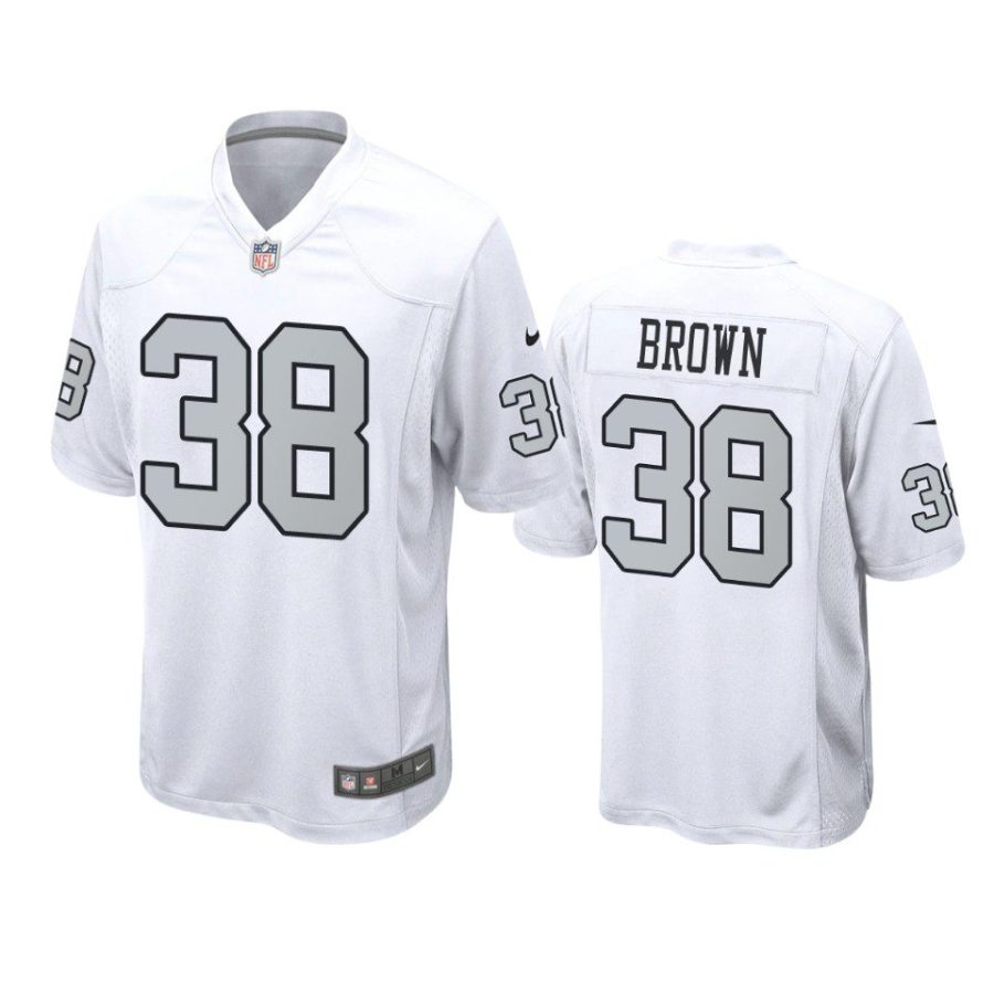 brittain brown raiders white alternate game jersey