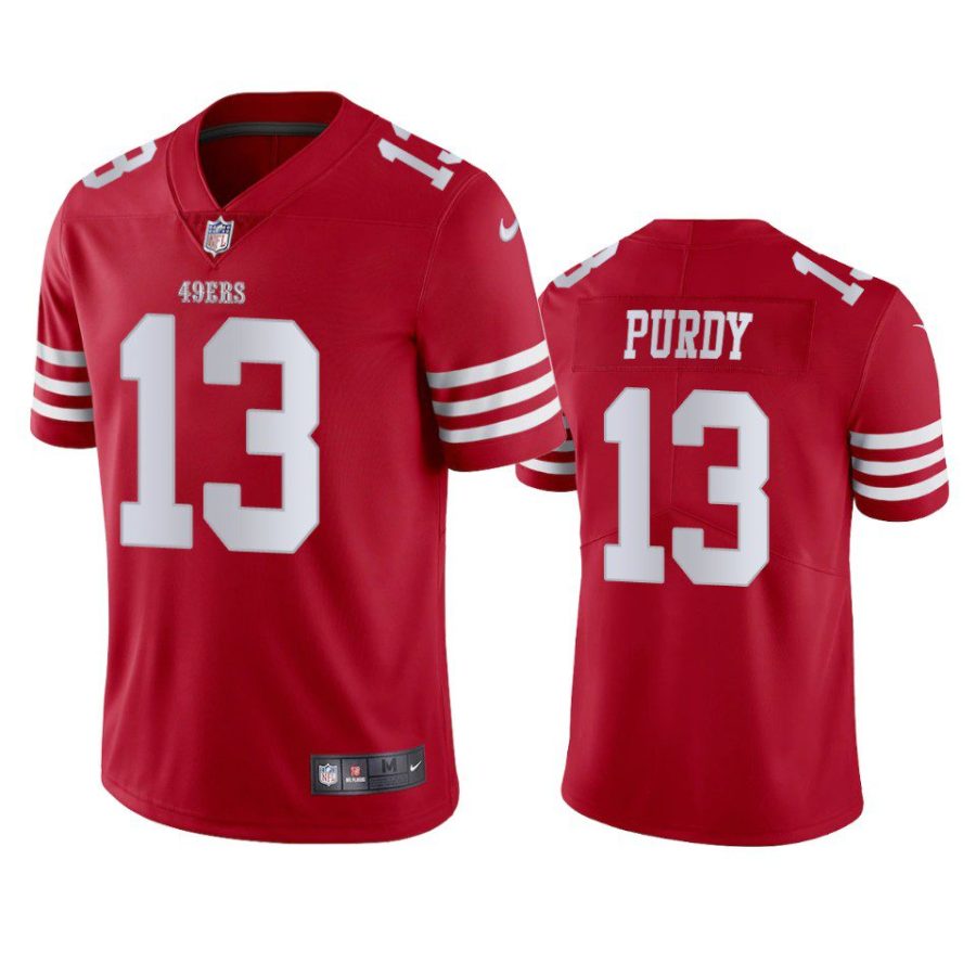 brock purdy 49ers jersey scarlet vapor limited