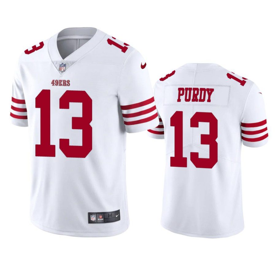 brock purdy 49ers jersey white vapor limited