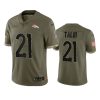 broncos aqib talib olive limited 2022 salute to service jersey