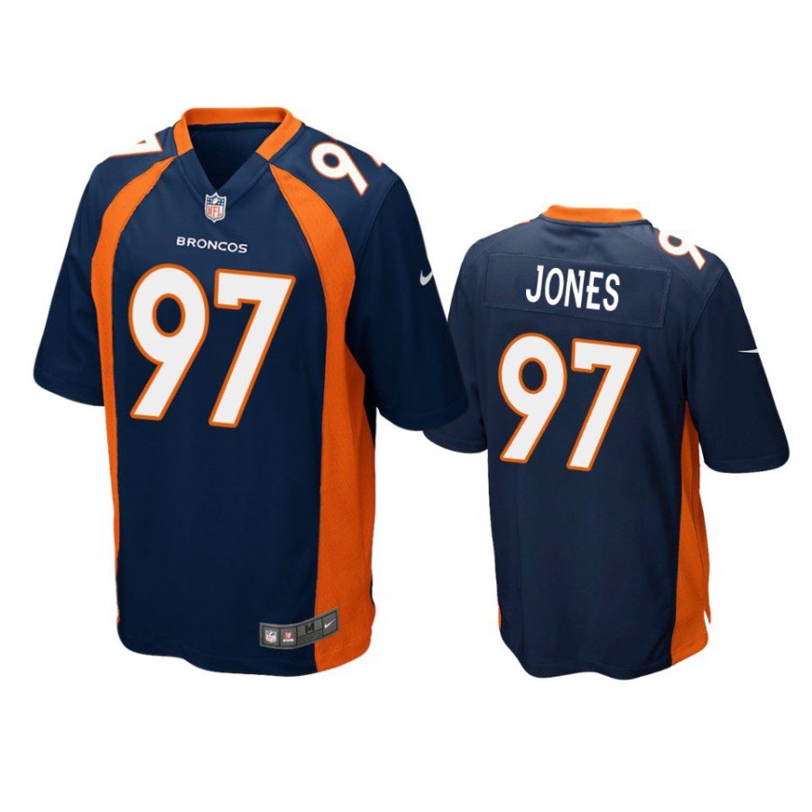 broncos d.j. jones game navy jersey