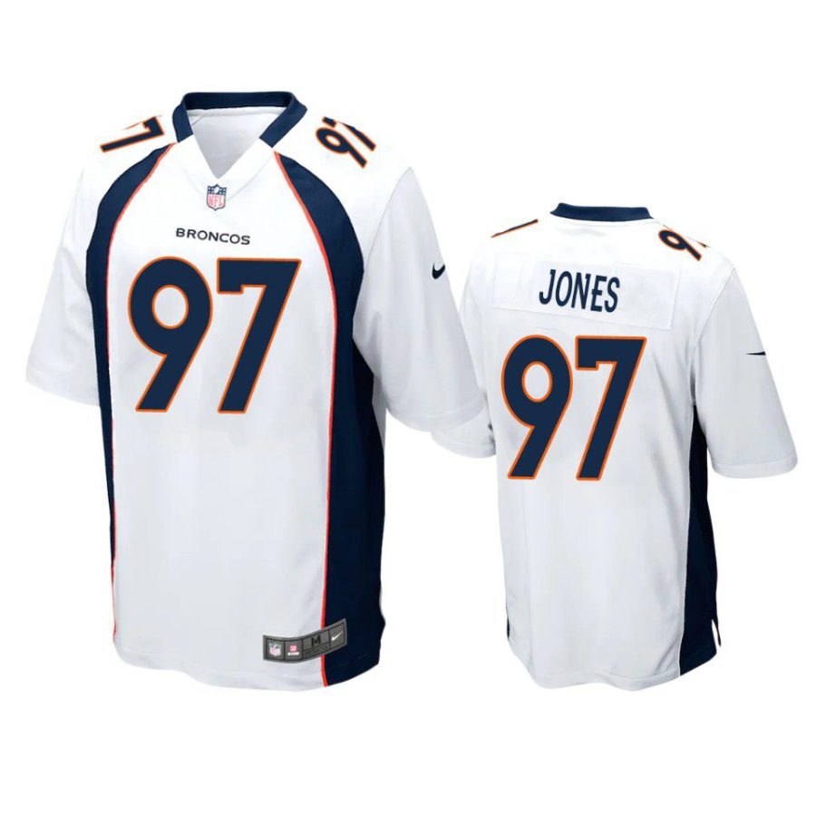 broncos d.j. jones game white jersey