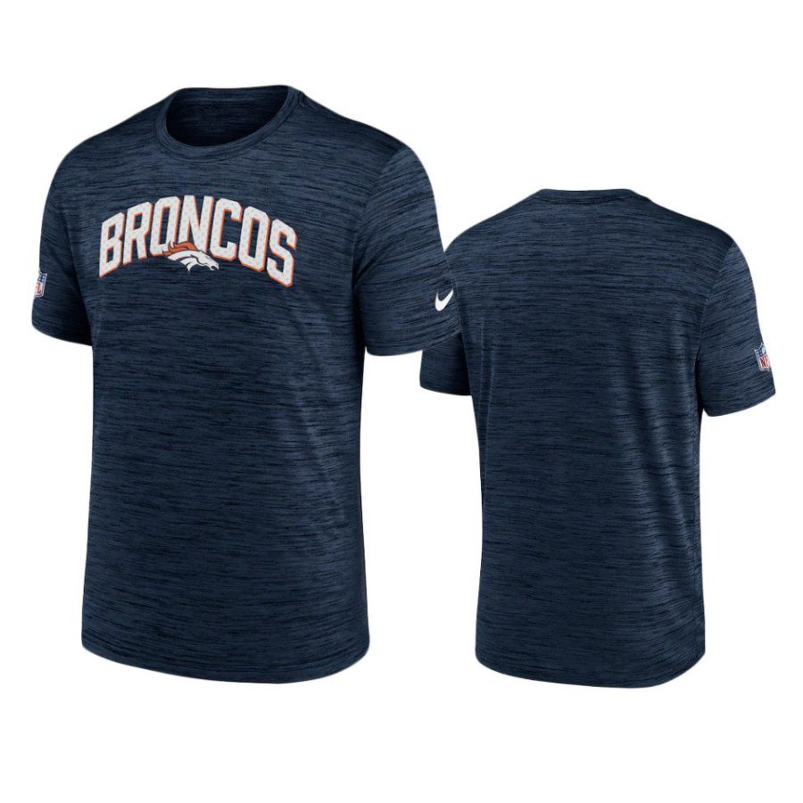 broncos navy velocity athletic stack performance t shirt