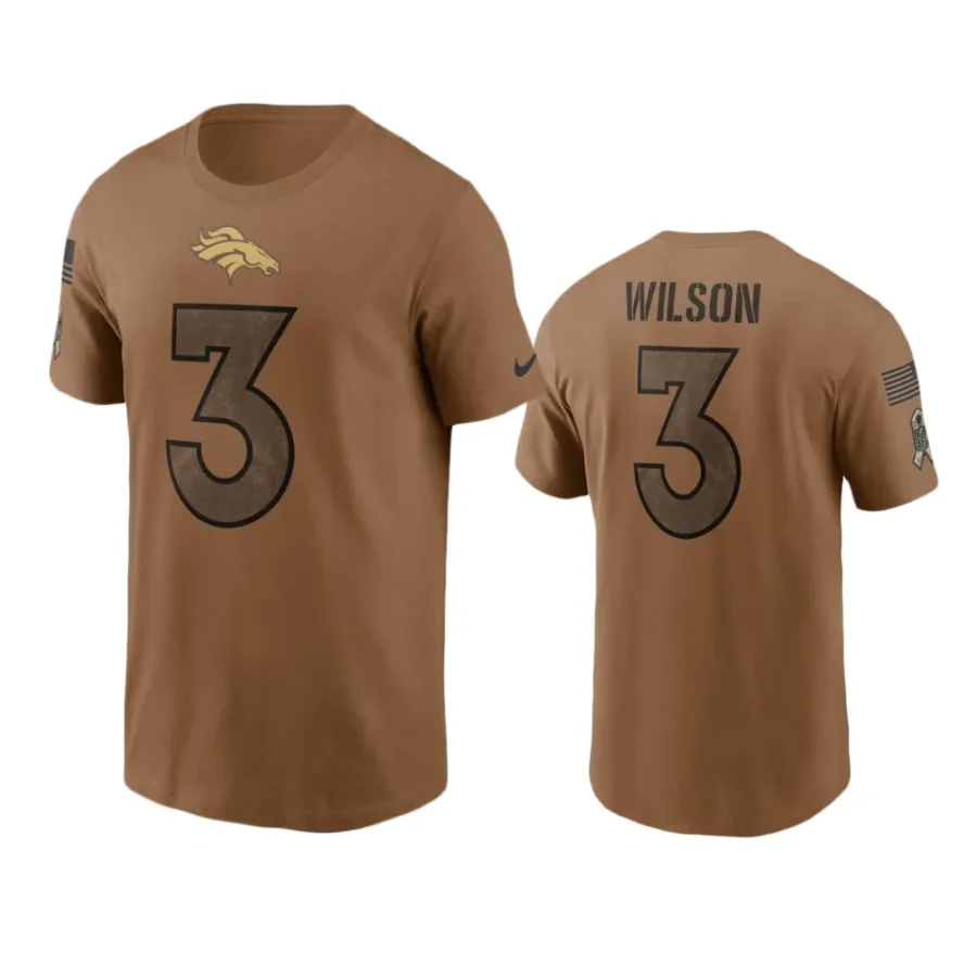 broncos russell wilson brown 2023 salute to service t shirt