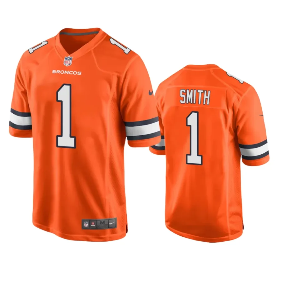 broncos tremon smith alternate game orange jersey