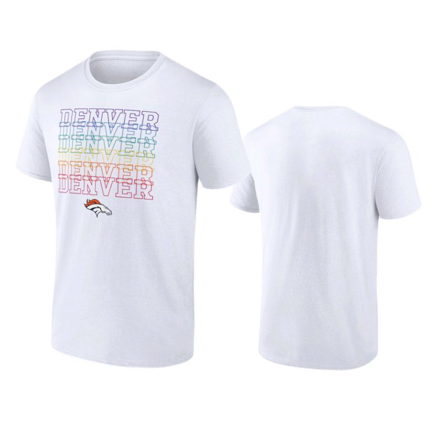 broncos white city pride logo t shirt