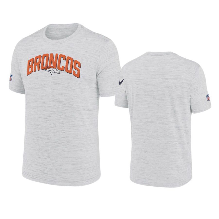 broncos white velocity athletic stack performance t shirt