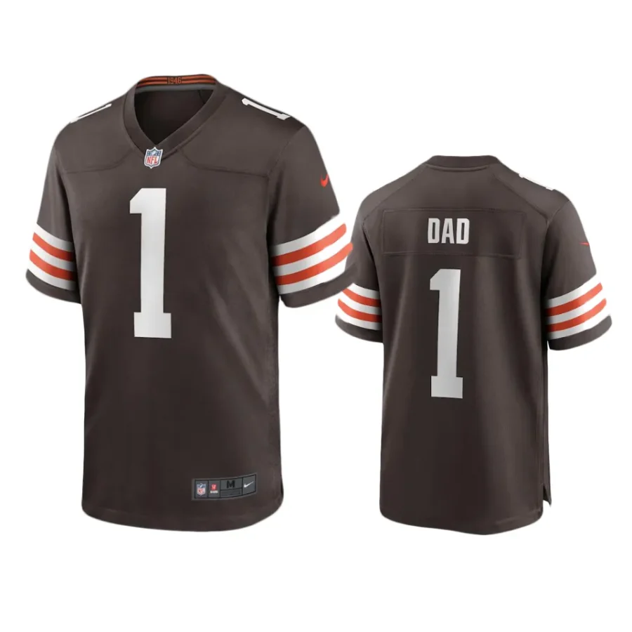 browns brown number 1 dad jersey