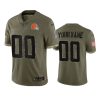 browns custom olive limited 2022 salute to service jersey