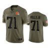 browns jedrick wills olive limited 2022 salute to service jersey