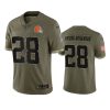 browns jeremiah owusu koramoah olive limited 2022 salute to service jersey