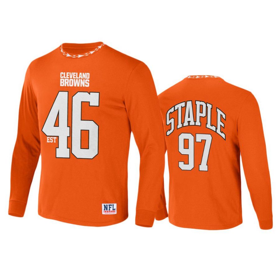 browns orange staple core long sleeve t shirt