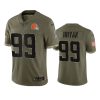 browns taven bryan olive limited 2022 salute to service jersey