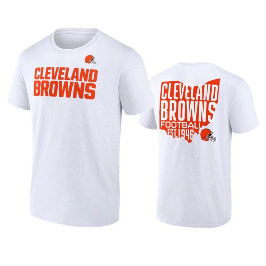 browns white hot shot state t shirt