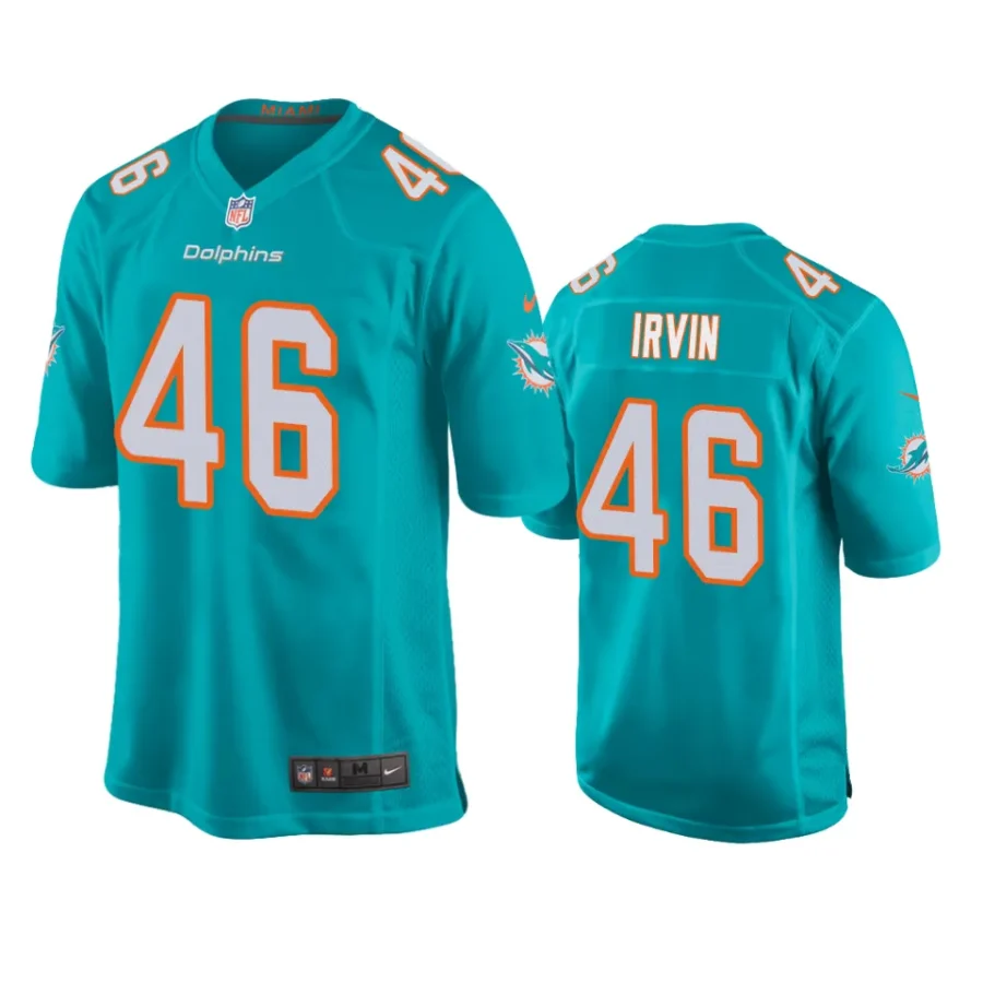 bruce irvin dolphins aqua game jersey