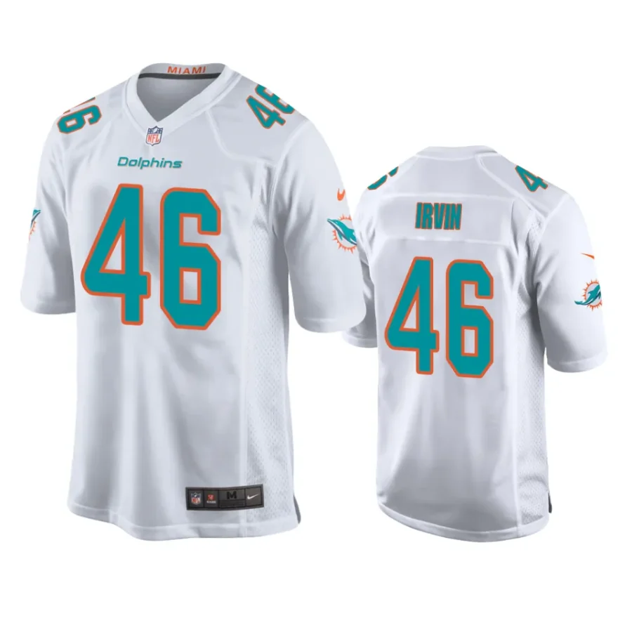 bruce irvin dolphins white game jersey