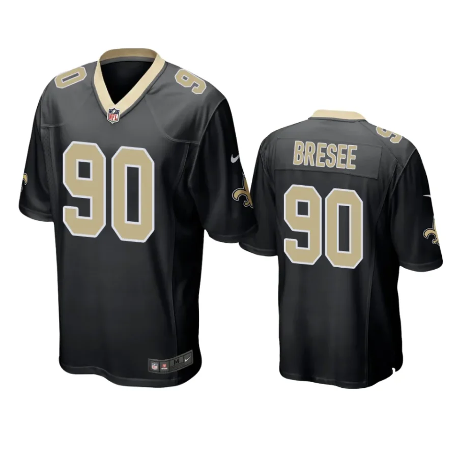 bryan bresee saints black game jersey