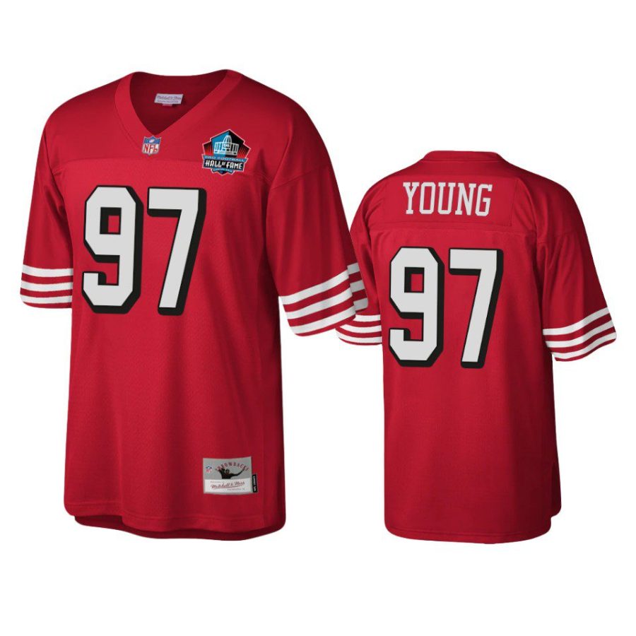 bryant young 49ers scarlet pro football hall of fame class of 2022 legacy replica jersey