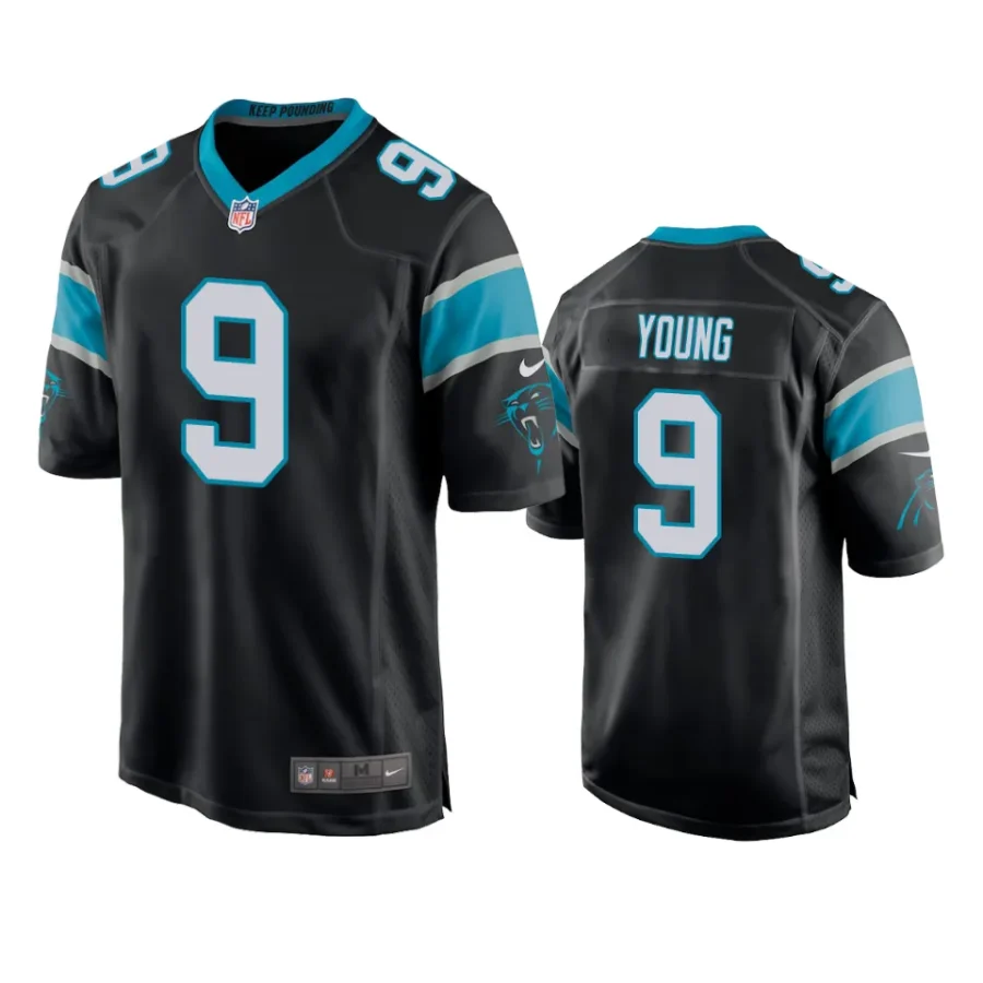 bryce young panthers black game jersey