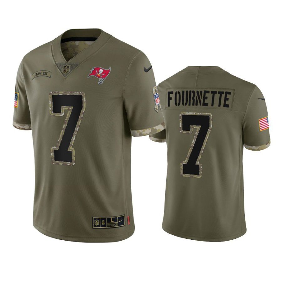 buccaneers leonard fournette 2022 salute to service olive jersey