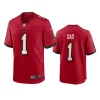 buccaneers red number 1 dad jersey