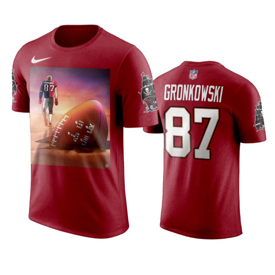 buccaneers rob gronkowski red great retirement thank you to all t shirt