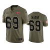 buccaneers shaq mason 2022 salute to service olive jersey