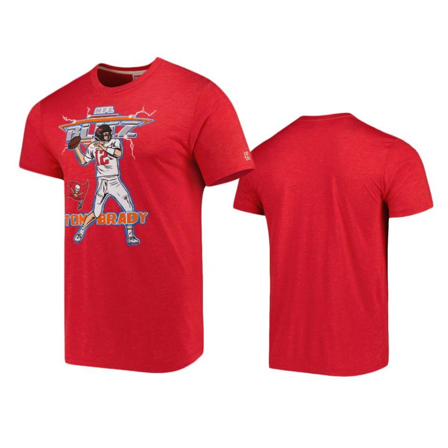 buccaneers tom brady red nfl blitz homage t shirt