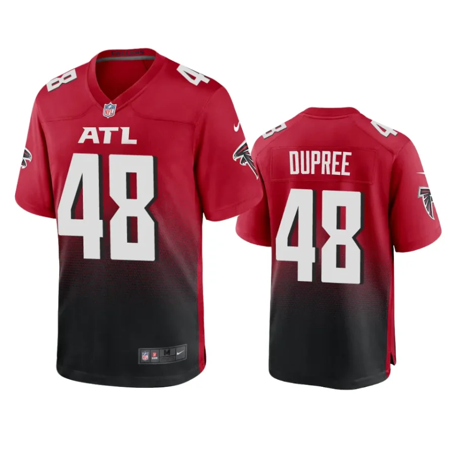 bud dupree falcons red game jersey