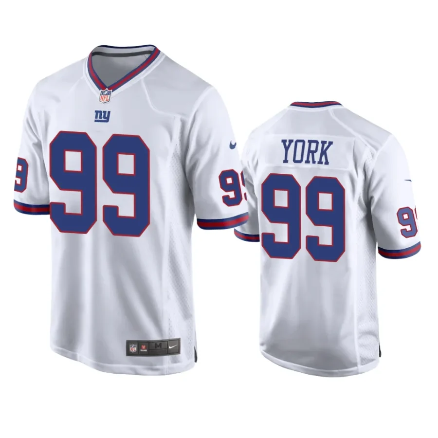 cade york giants white game jersey