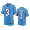 caleb farley titans light blue oilers throwback game jersey