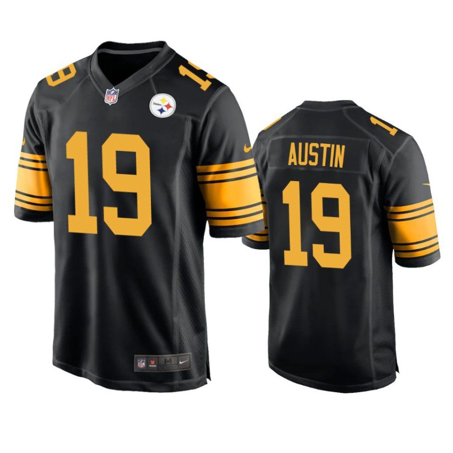 calvin austin steelers black alternate game jersey