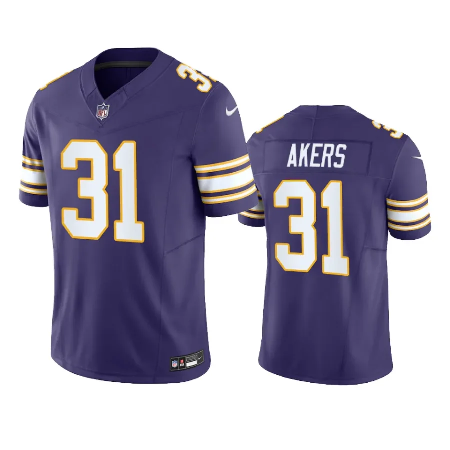 cam akers vikings classic f.u.s.e. limited purple jersey