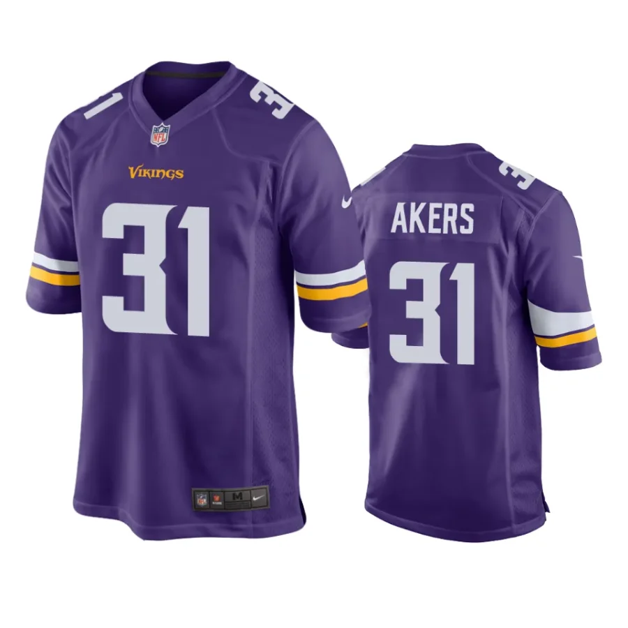 cam akers vikings purple game jersey