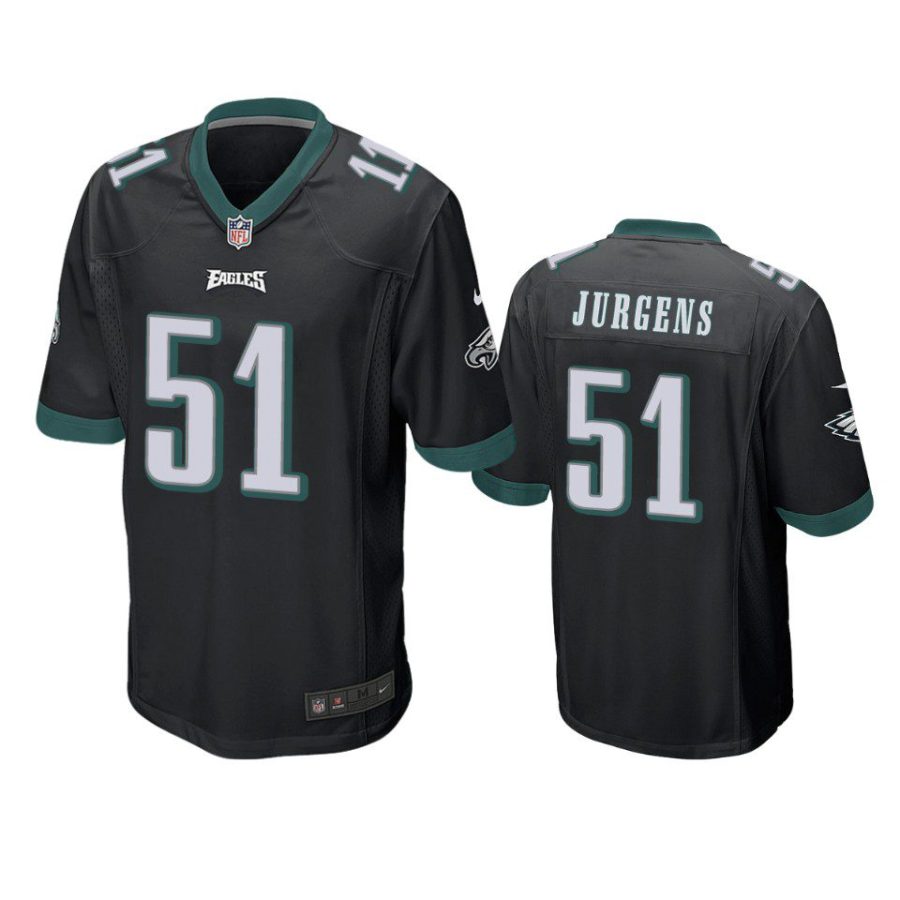 cam jurgens eagles black game jersey