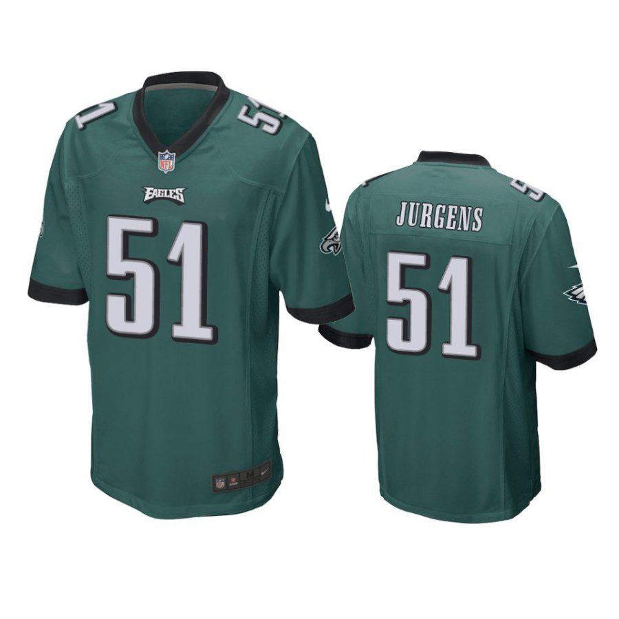 cam jurgens eagles green game jersey