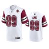 cam sims commanders white 90th anniversary game jersey