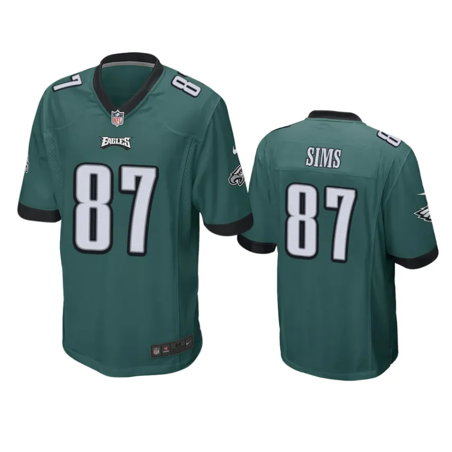 cam sims eagles green game jersey