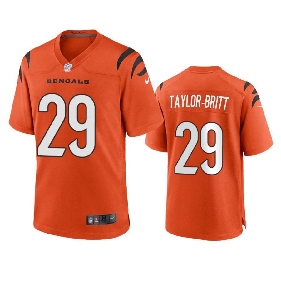 cam taylor britt bengals game orange jersey