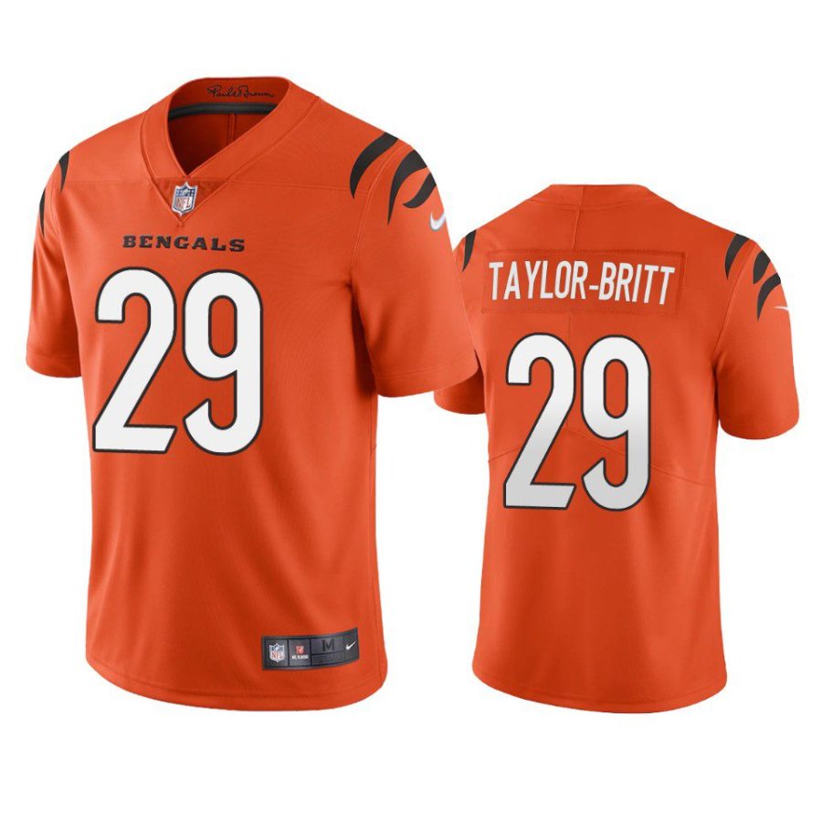 cam taylor britt bengals vapor limited orange jersey