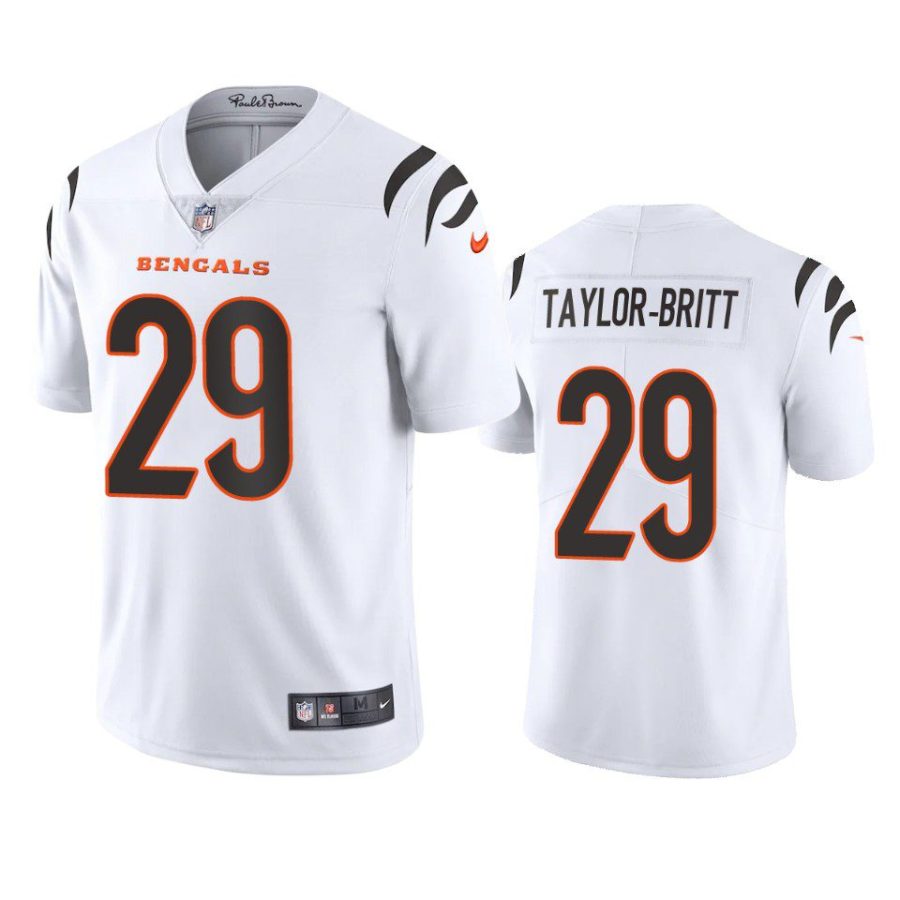 cam taylor britt bengals vapor limited white jersey