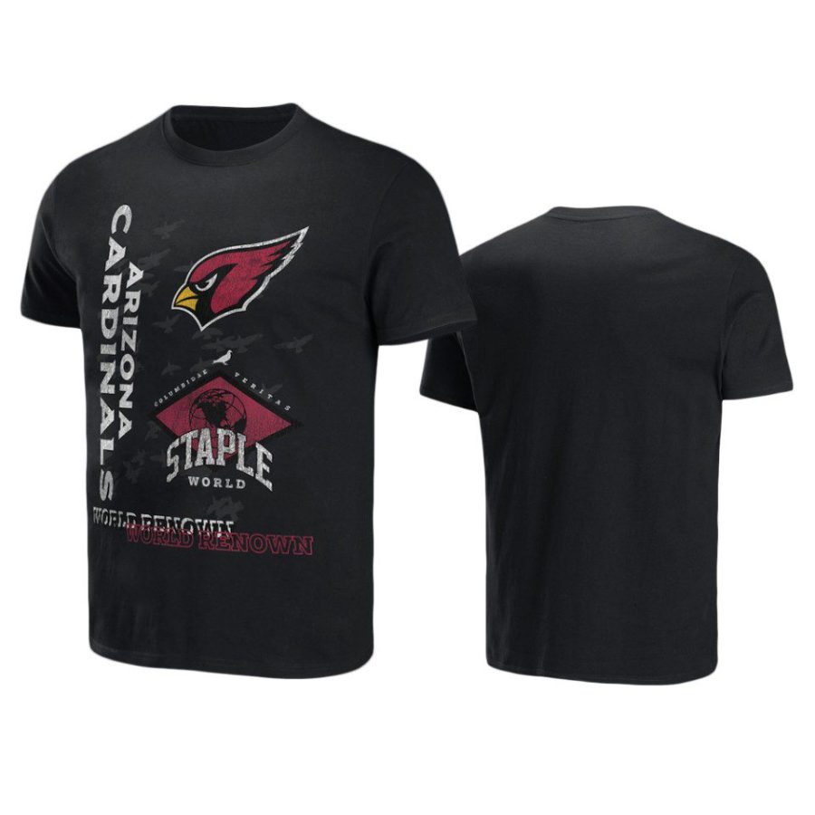 cardinals black staple world renowned t shirt