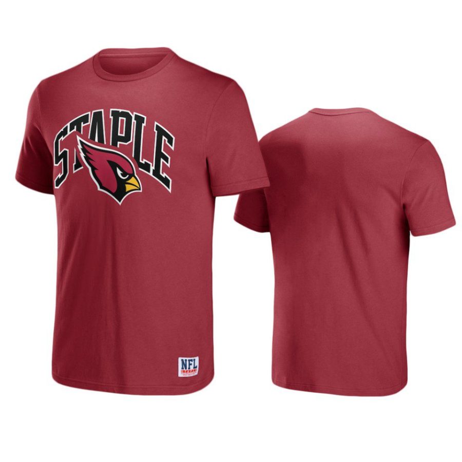 cardinals cardinal staple logo lockup t shirt