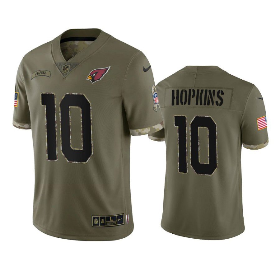 cardinals deandre hopkins olive limited 2022 salute to service jersey