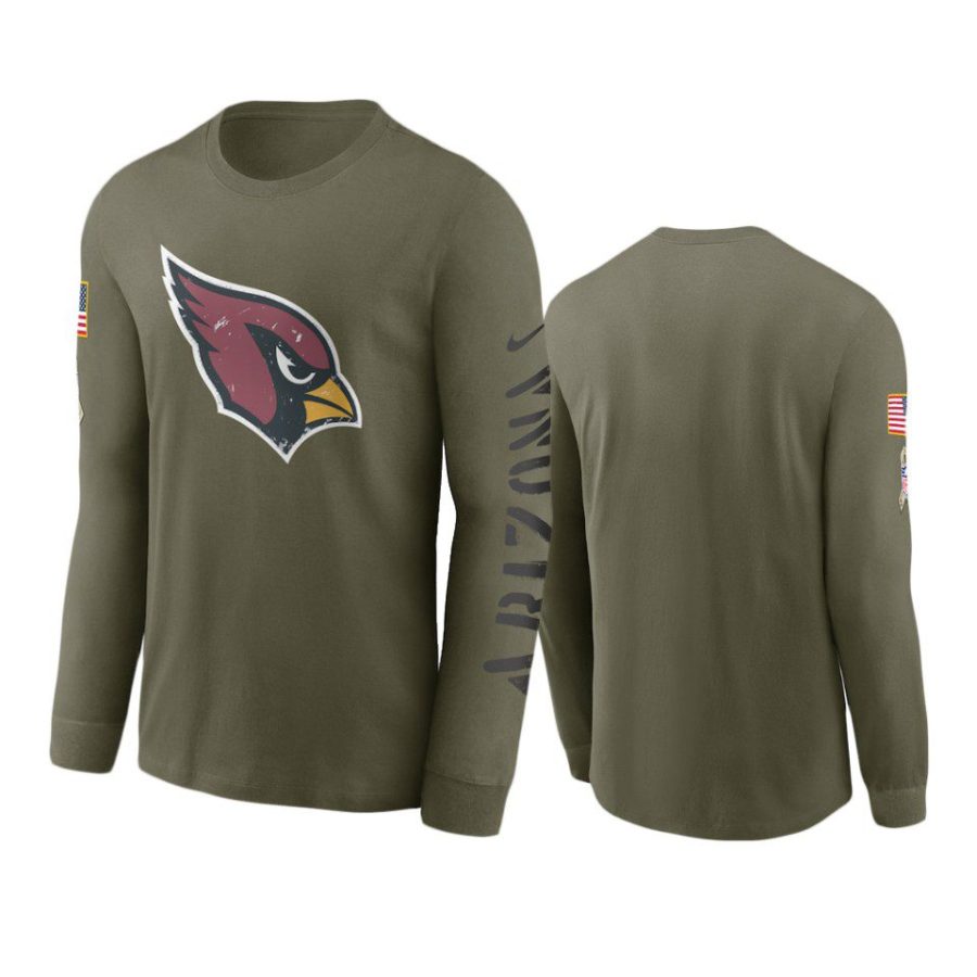 cardinals olive 2022 salute to service long sleeve t shirt