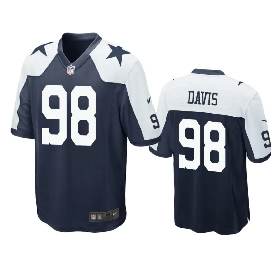 carl davis cowboys navy alternate jersey