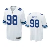 carl davis cowboys white game jersey