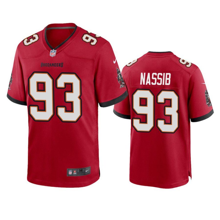 carl nassib buccaneers game red jersey