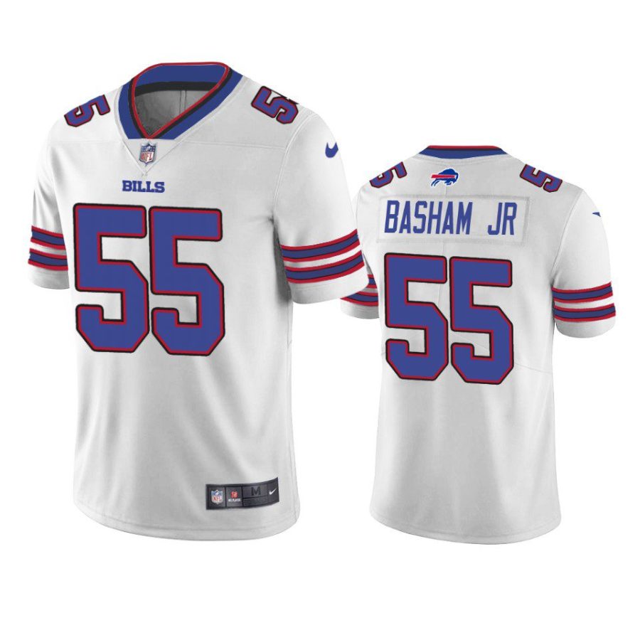 carlos basham jr. bills jersey white vapor limited