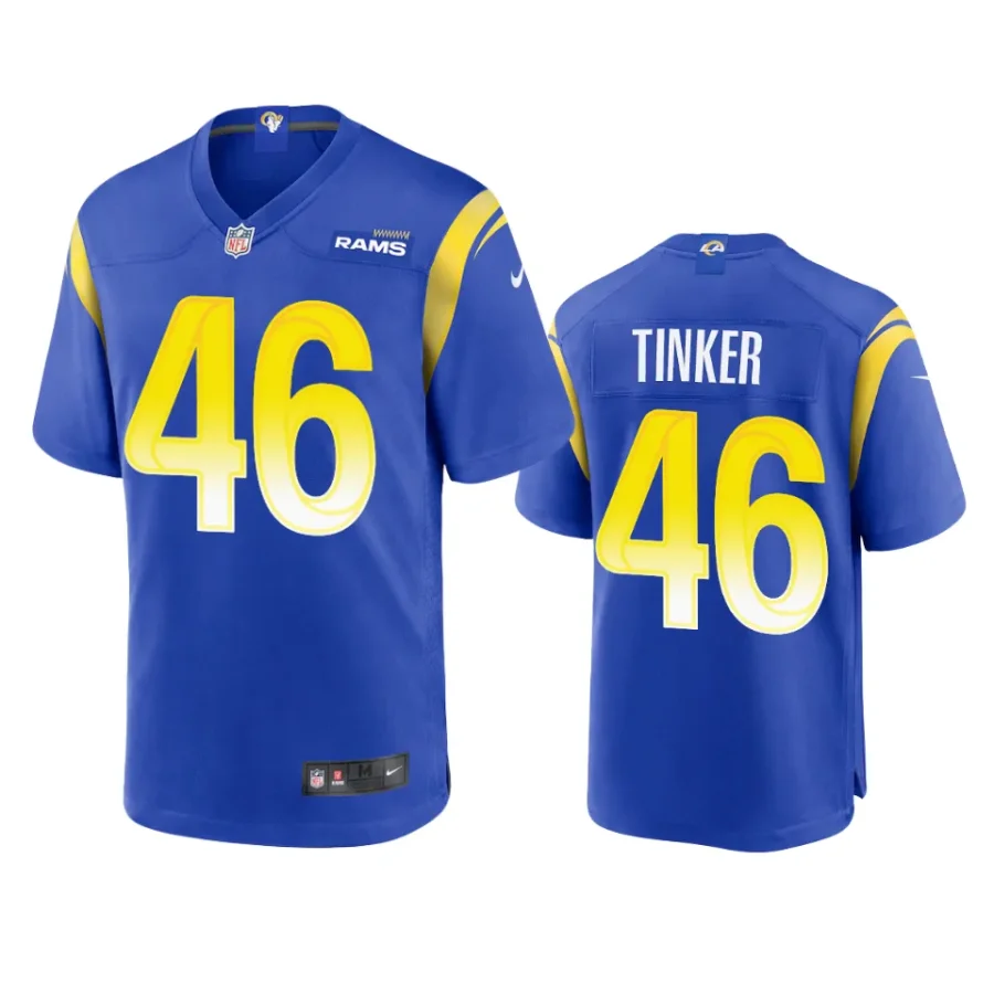 carson tinker rams royal game jersey